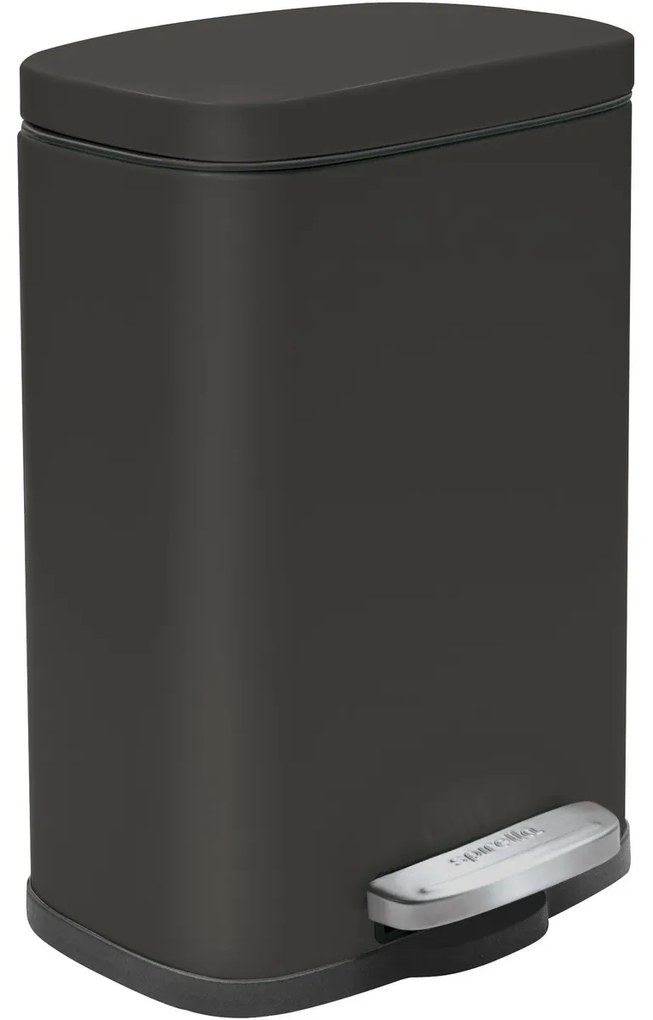Spirella Pedálos szemetes soft-close Akira 12 l, matt fekete, 12 l
