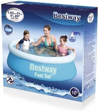 Bestway Lupa felfújható karimájú, puhafalú medence 183 x 51 cm