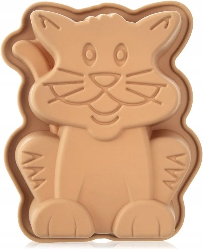 Szilikon sütőforma Macska Cica Sütemény Piskóta Bézs