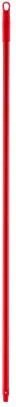Nyél, menetes, bordázott, alukróm, 140 cm, BONUS HACCP, piros (KHT1640)