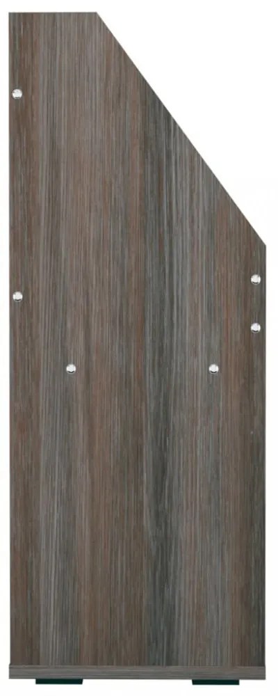 szürke-sonoma színű szerelt fa gyerek újságtartó 71x30x78,5 cm