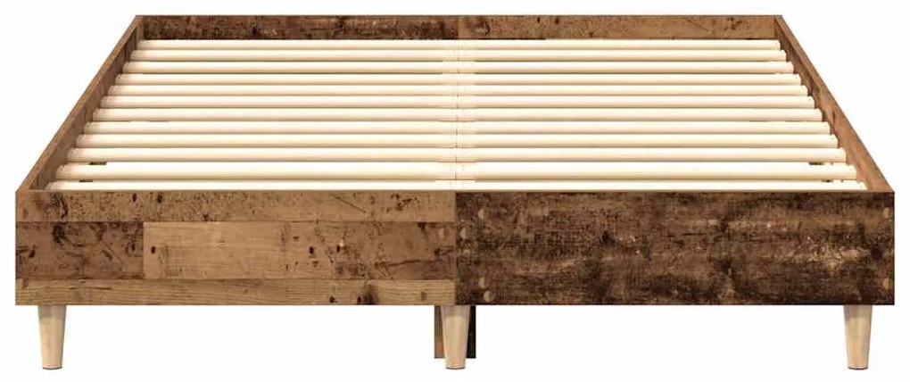 antik fa szerelt fa ágykeret matrac nélkül 135x190 cm