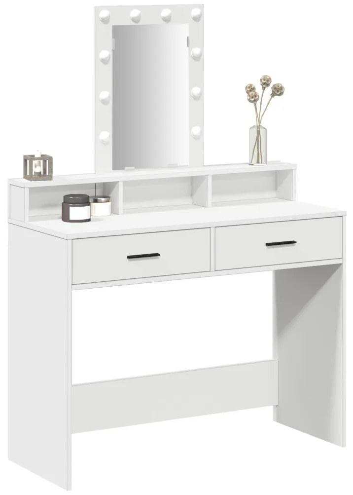 Pipereasztal Fehér MDF 100 x 41 x 140 cm Pipereasztal