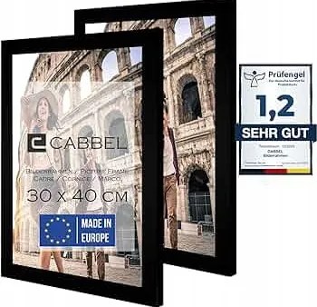 Cabbel fényképkeret 40 x 30 cm fekete 2 db
