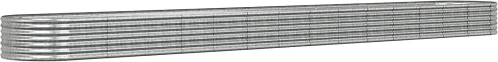 vidaXL ezüstszínű horganyzott acél kerti magaságyás 620x80x36 cm