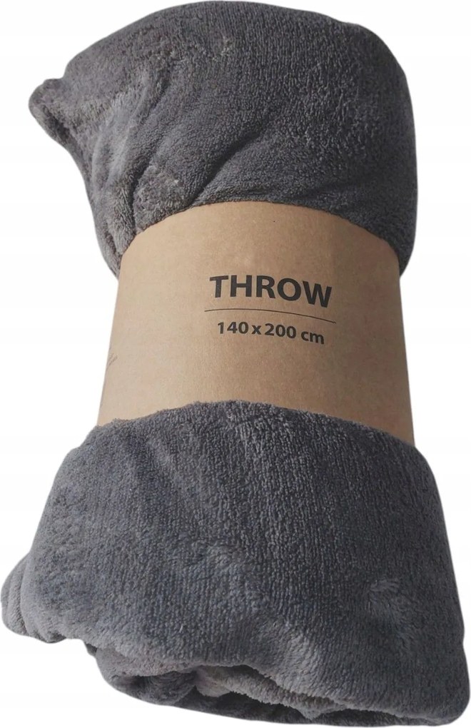 Foteltakaró Ágyhoz Szürke Puha Polár Flanel Ágytakaró 140x200 cm