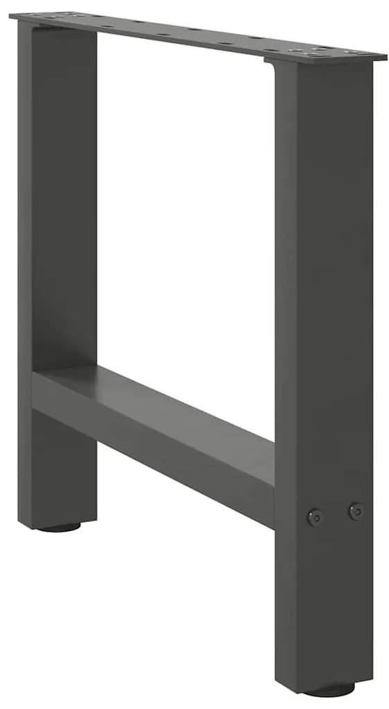 2 db antracitszürke acél dohányzóasztal láb 50x(42-43) cm