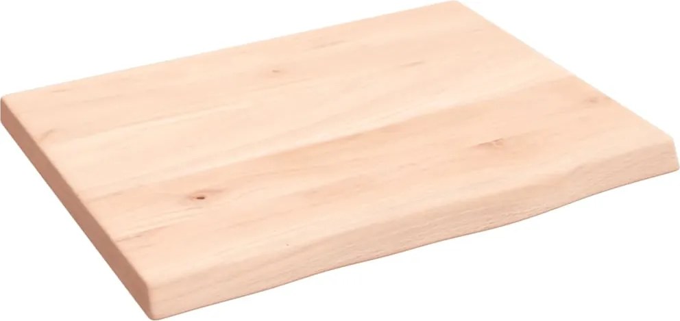 vidaXL kezeletlen tömör tölgyfa fali polc 40x30x2 cm