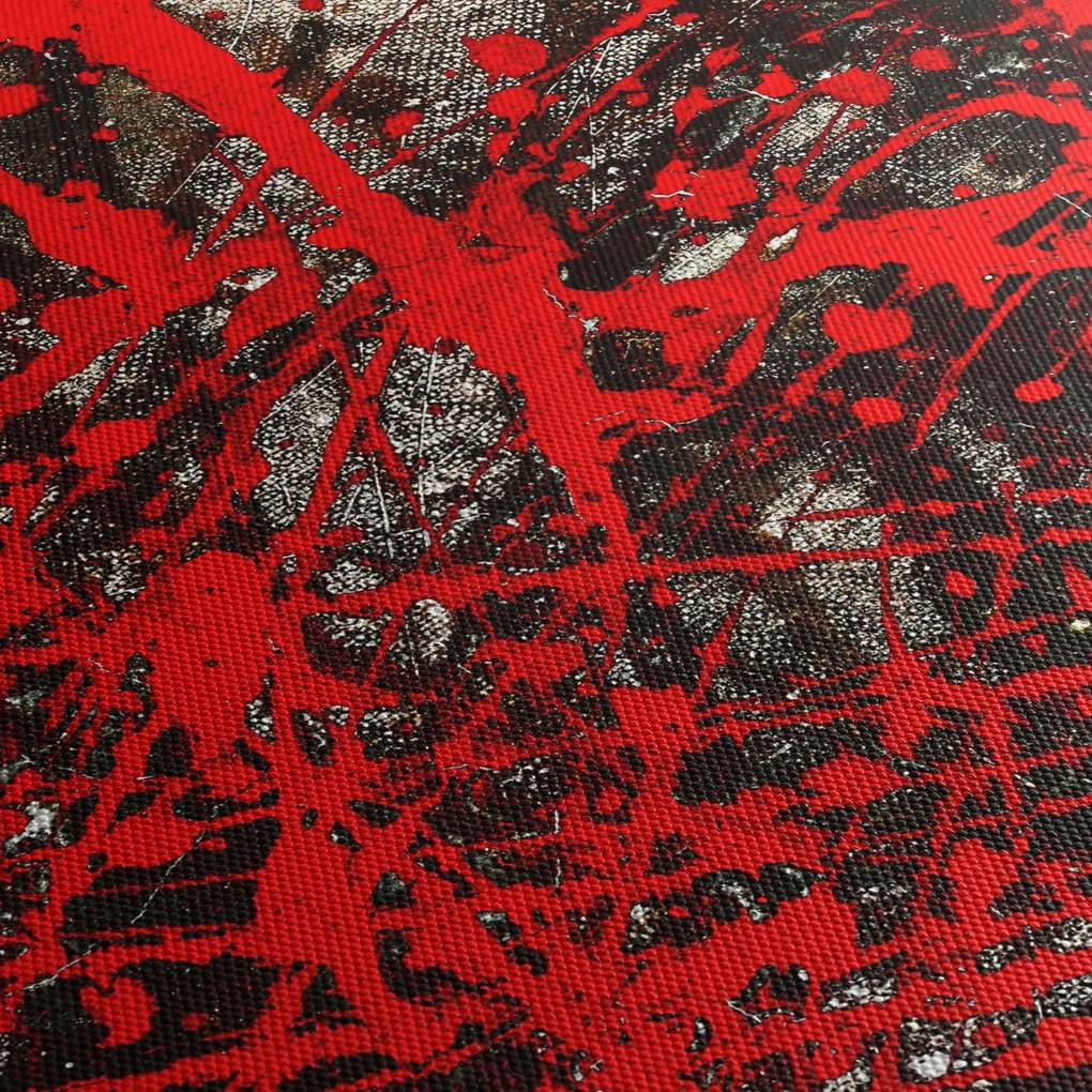 Kép - kifejező absztrakciók (órával) (90x30 cm)