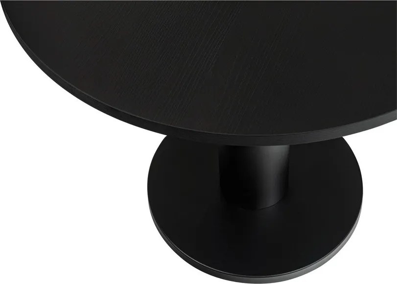 Kerek étkezőasztal tölgyfa dekoros asztallappal ø 80 cm Sool – noo.ma