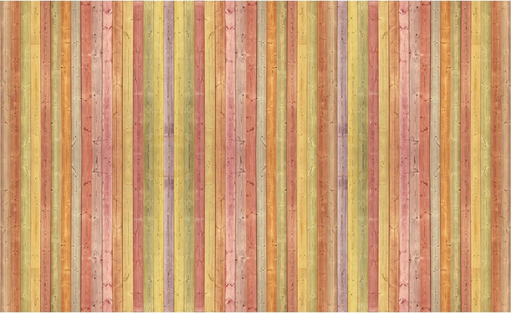 Flizelin fotótapéta Színes deszkák Fa szálak minta 200x140 +ragasztó