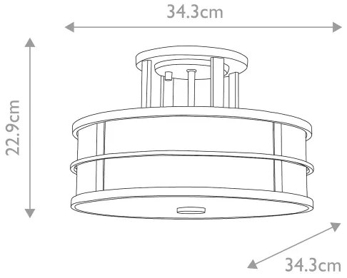 Feiss FE-FUSION-SF-PNBR - Felületre szerelhető csillár  FUSION 3xE27/40W/230V