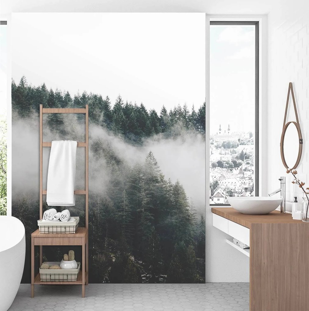 Gario Fotótapéta Erdő és köd a hegyekben Anyag: Vlies, Méret: 150 x 210 cm