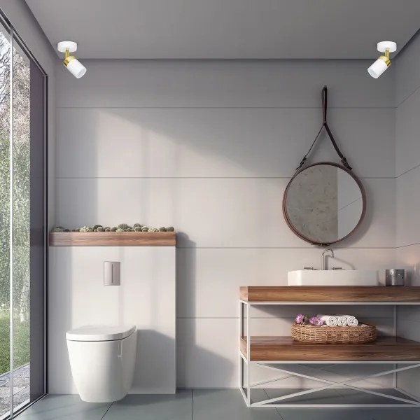 JOKER spotlámpa 1xGU10/25W/230V fehér/arany