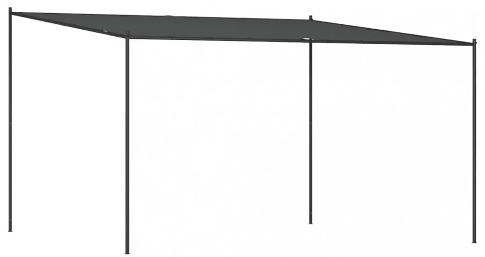 antracitszürke szövet és acél pavilon 4 x 4 m 180 g/m²