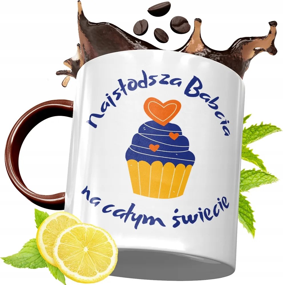 Bordó Bögre Nagymamáknak Születésnapi Ajándék fényképes nyomtatással