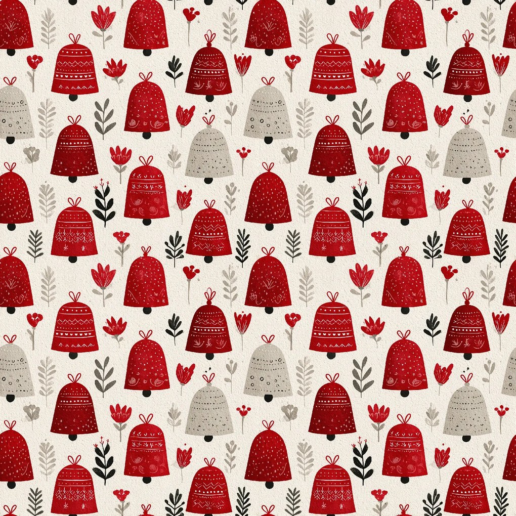 Pamut ágynemű CHRISTMAS BELLS színes kivitel Ágyneműhuzat mérete: 70 x 90 cm | 140 x 220 cm
