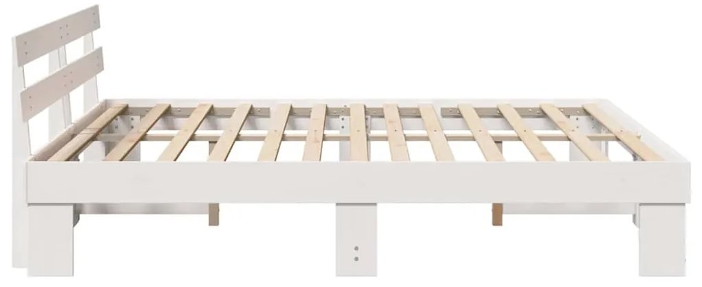 Ágykeret fejtámlával Fehér 180 x 200 cm