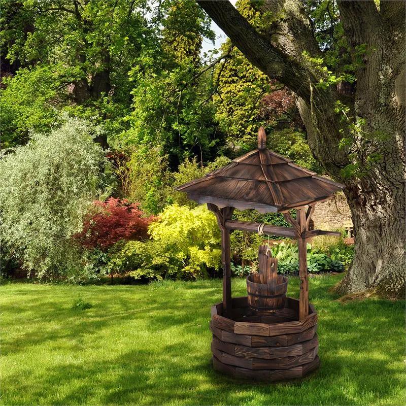 Loreley, kerti kút, kerti dekoráció, 135 cm, fenyőfa