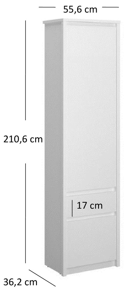 Regál Ethan 2D1S (fehér). 1052919