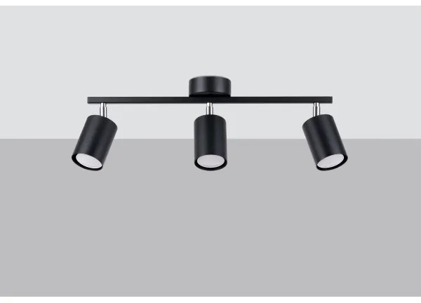 Sollux SL.1128 - Spotlámpa LEMMI 3xGU10/40W/230V fekete