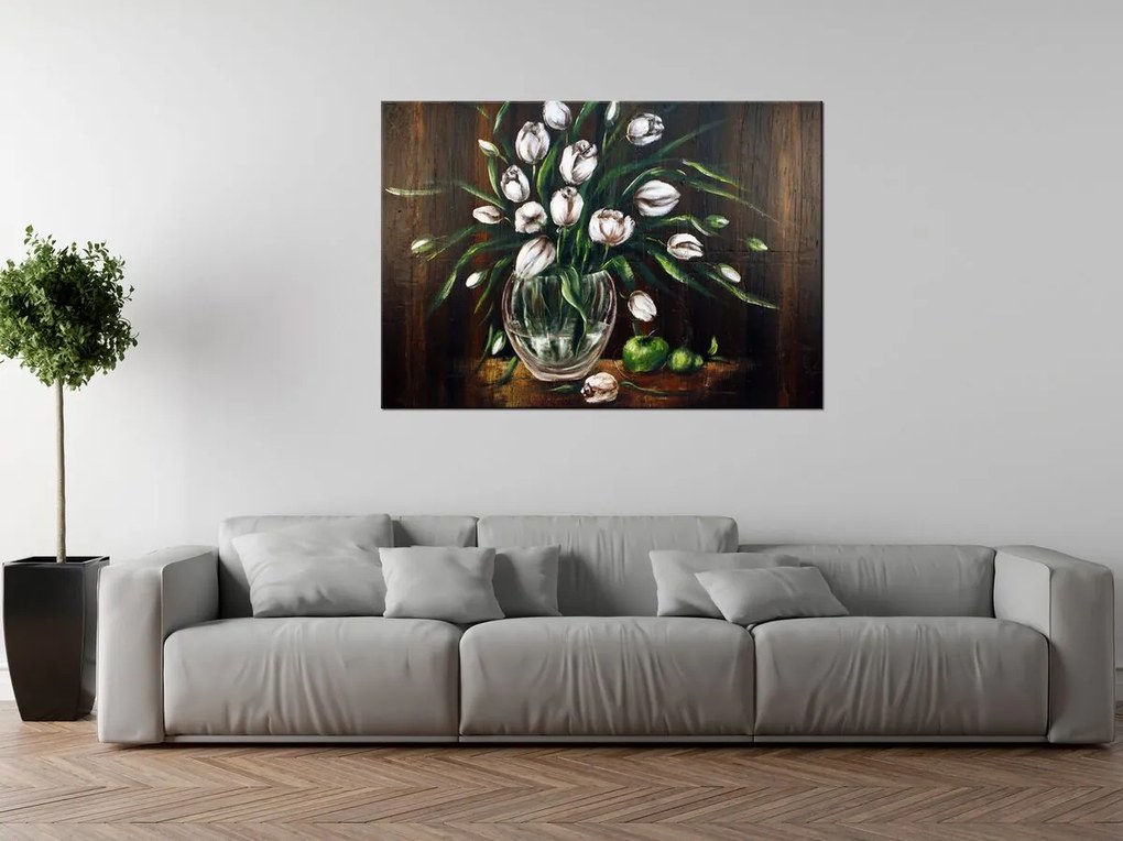 Gario Kézzel festett kép Festet tulipánok Méret: 100 x 70 cm