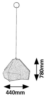 Rabalux 72000 - Csillár zsinóron LOMIRO 1xE27/40W/230V