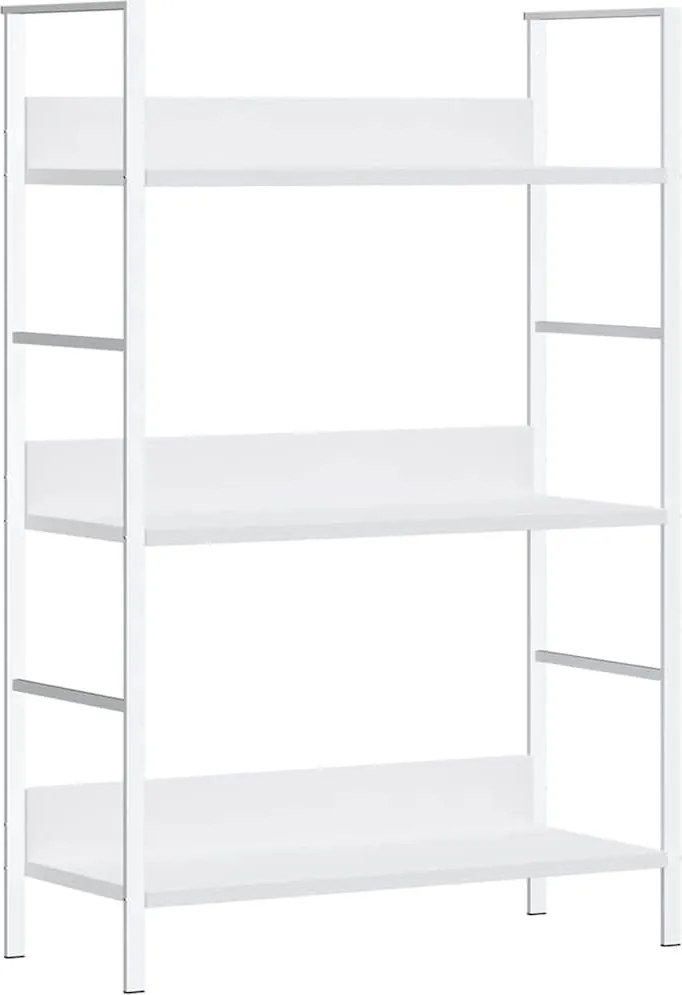 vidaXL 3 szintes fehér szerelt fa könyvespolc 60 x 27,6 x 90,5 cm