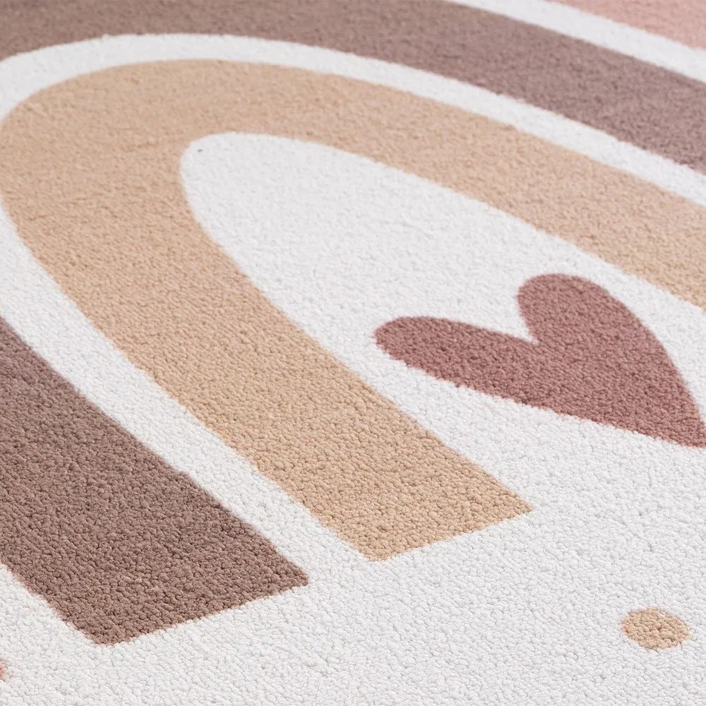 Krémszínű mosható gyerek szőnyeg 140x200 cm Coco 1132 – Ayyildiz Carpets