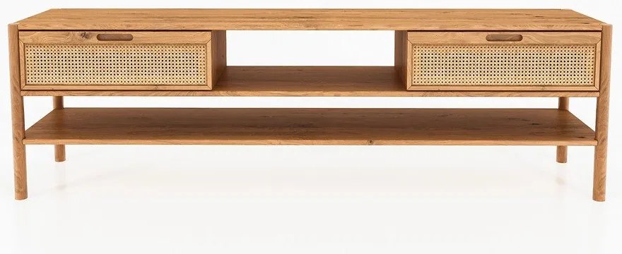 Tölgyfa TV-állvány 204x64 cm Pola - The Beds