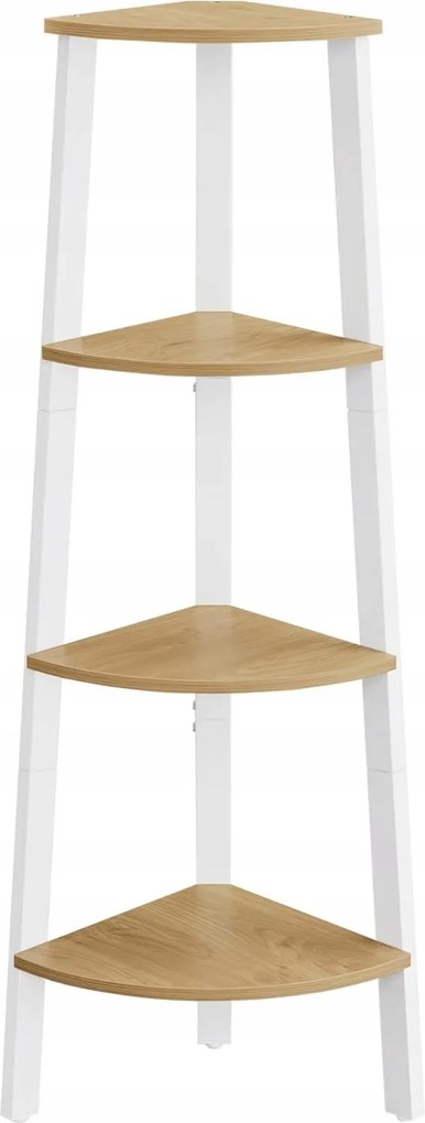 Vasagle könyvespolc fehér, natúr tölgyfával nappaliba, irodába