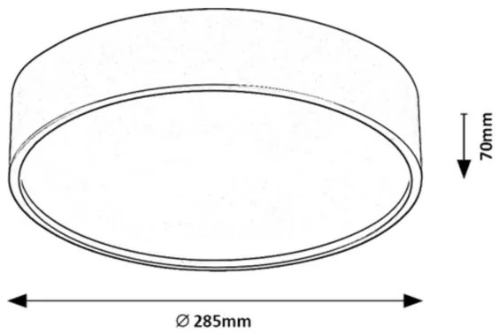 Rabalux 75011 - LARCIA LED 19W mennyezeti lámpa szenzorral, IP44, fekete