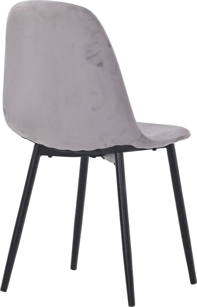 Modern étkezőszék szürke színben, bársony kárpittal DC-4469