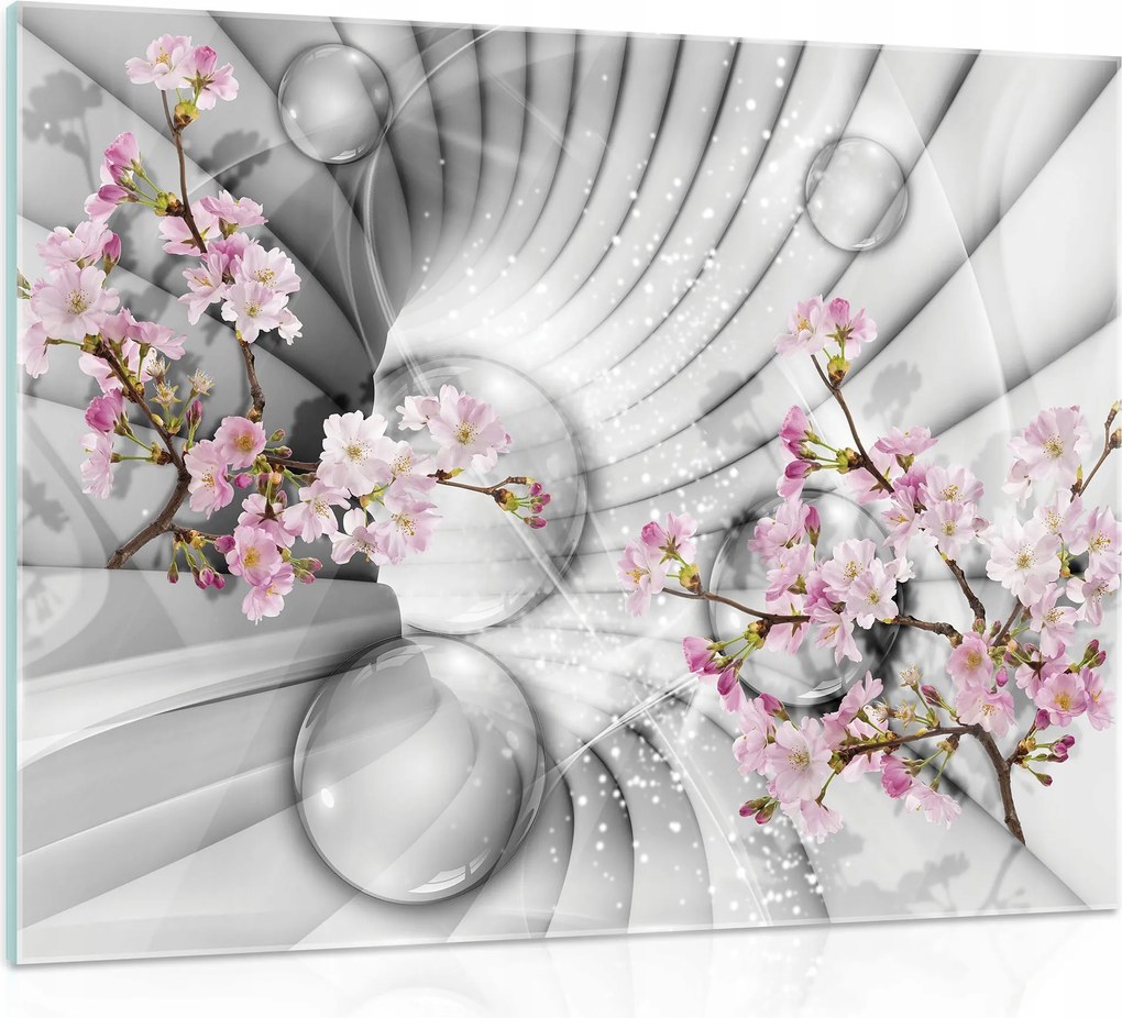 Üvegfestmény Absztrakt alagút 3D 80x60