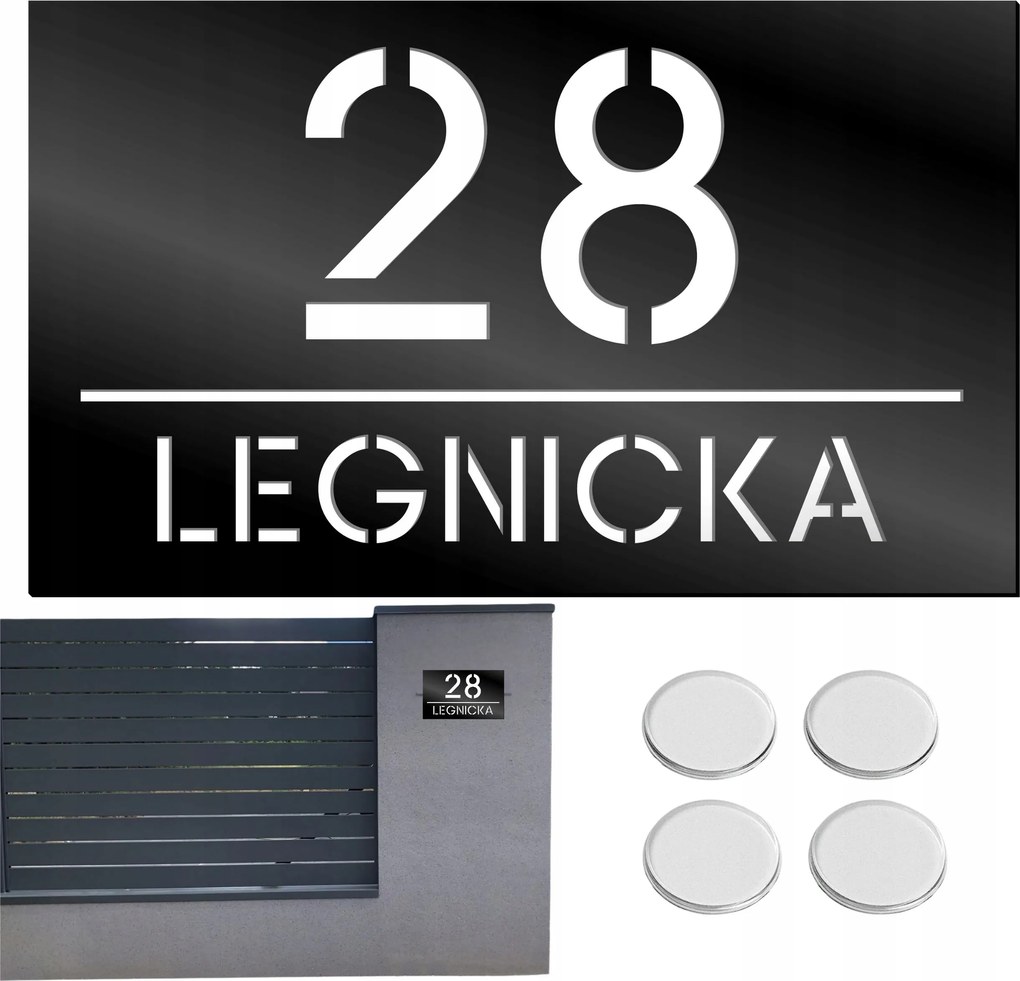 Házszámtábla Címtábla Házszám Utcacím 15X25CM