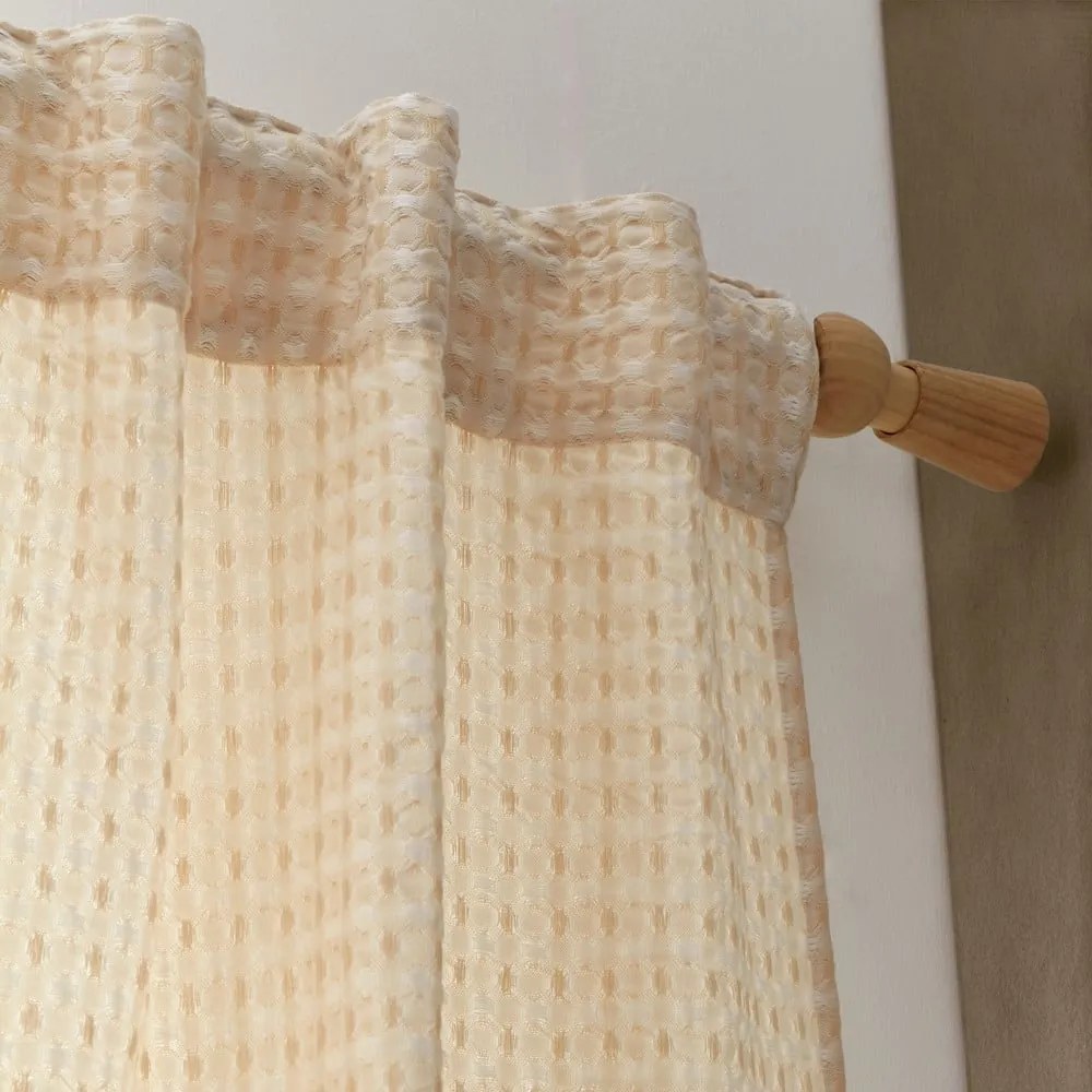 Bézs fényáteresztő függöny 140x183 cm Muscat Waffle – Pineapple Elephant
