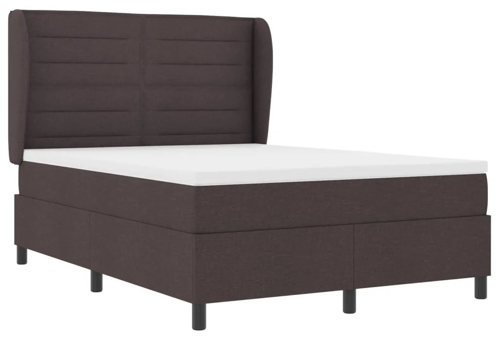Boxspring Ágy Matrac Kávébarna 160x200 cm Szövet