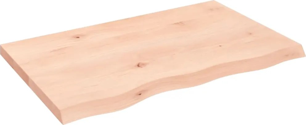 vidaXL kezeletlen tömör tölgyfa fali polc 80x50x(2-4) cm