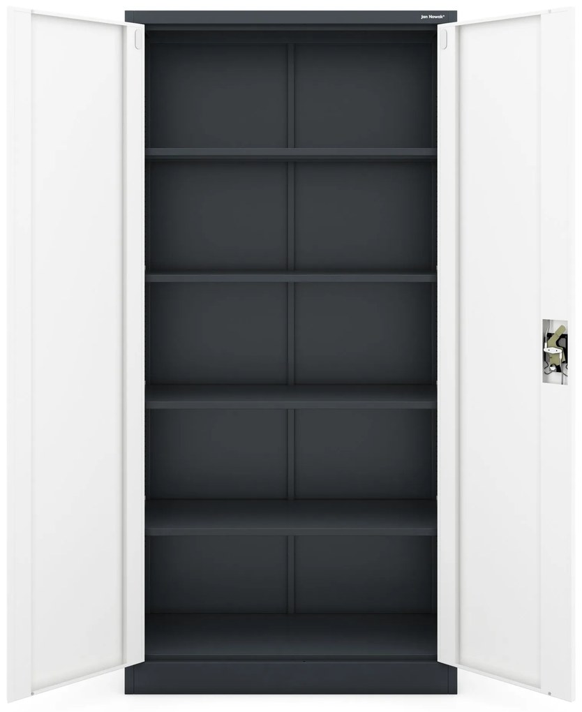 Fém iratszekrény JAN, 900 x 1850 x 400 mm, antracit-fehér