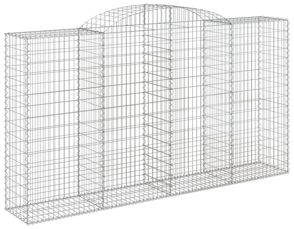 12 db íves horganyzott vas gabion kosár 300x50x160/180 cm