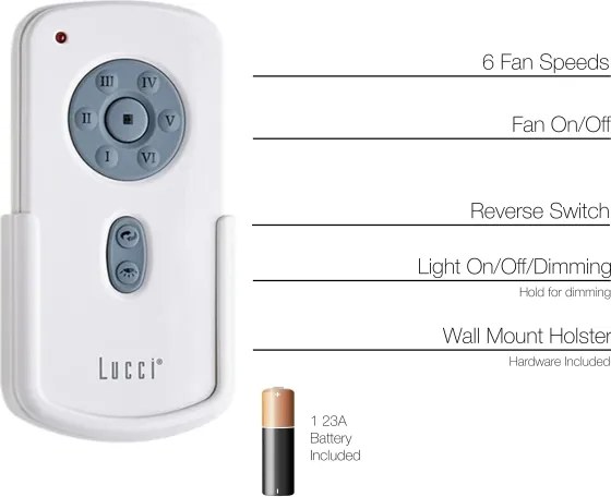 Lucci Air 21052TRS-Távirányító CLIMATE, RADAR és FRASER ventilátorokhoz 1x23A