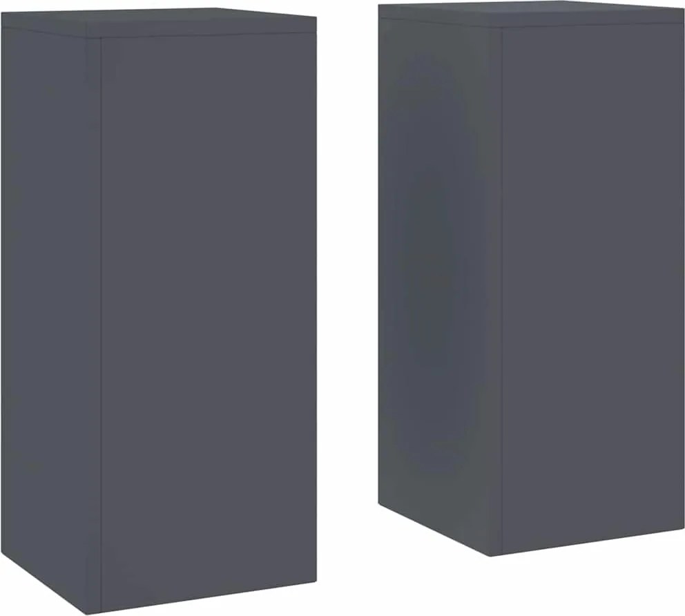 vidaXL Növényállvány 2 pcs Antracit 24 x 24 x 55 cm Acél