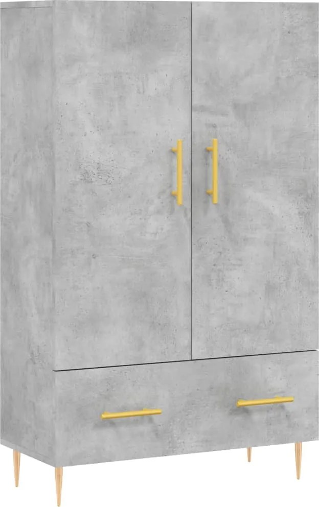 vidaXL betonszürke szerelt fa magasszekrény 69,5 x 31 x 115 cm