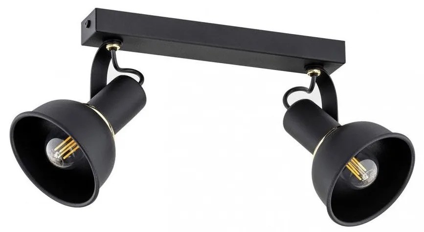 Argon 7037 - Spotlámpa TWIST 2xE14/7W/230V fekete/arany