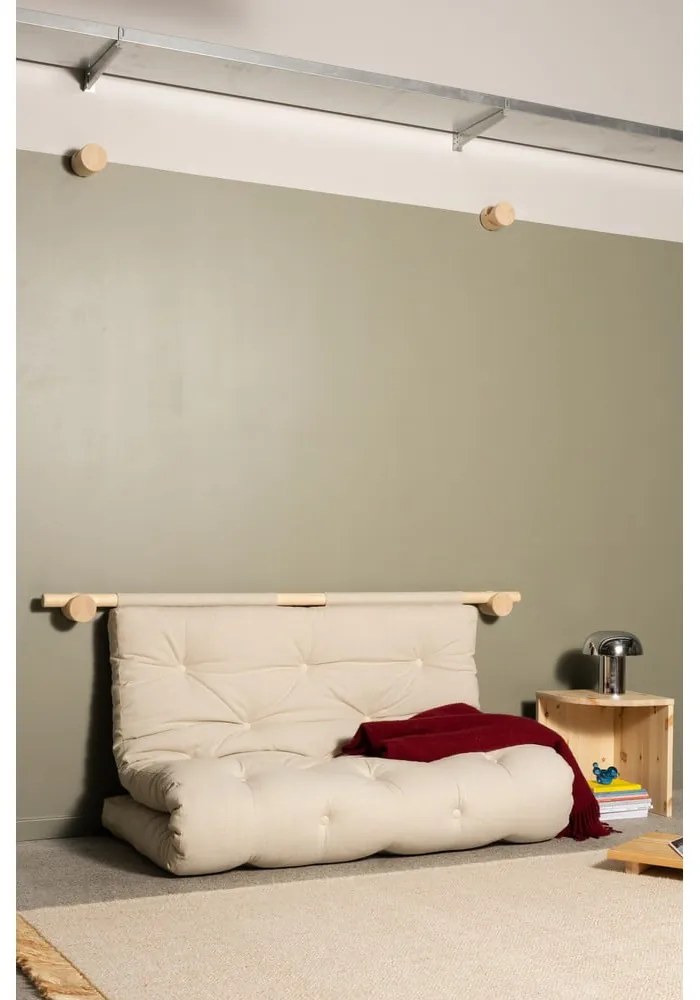 Barna kinyitható kanapé 135 cm Hooked – Karup Design