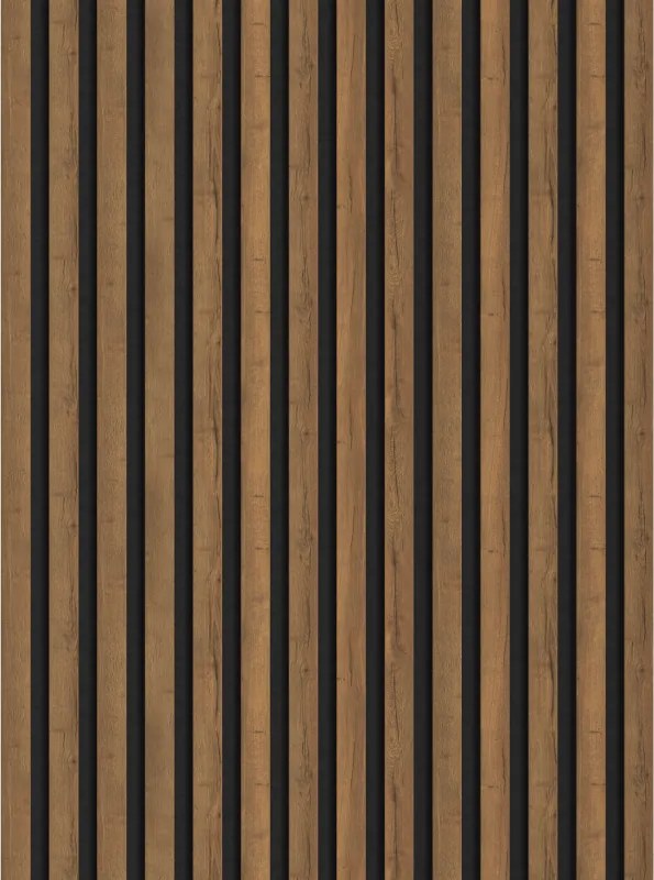 Mexen Lam-F akusztikus falilamellák 275 x 31,5 cm, 6 mm filc, Mocca Tölgy - S105-275317-2812-074