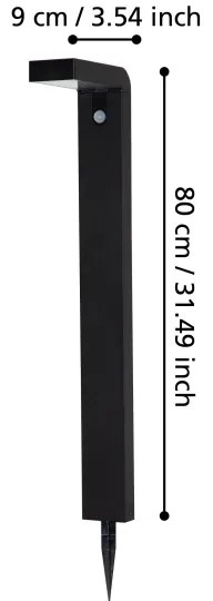 Eglo 900246 - LED Kültéri napelem lámpa érzékelővel 18xLED/0,2W/3,7V IP44