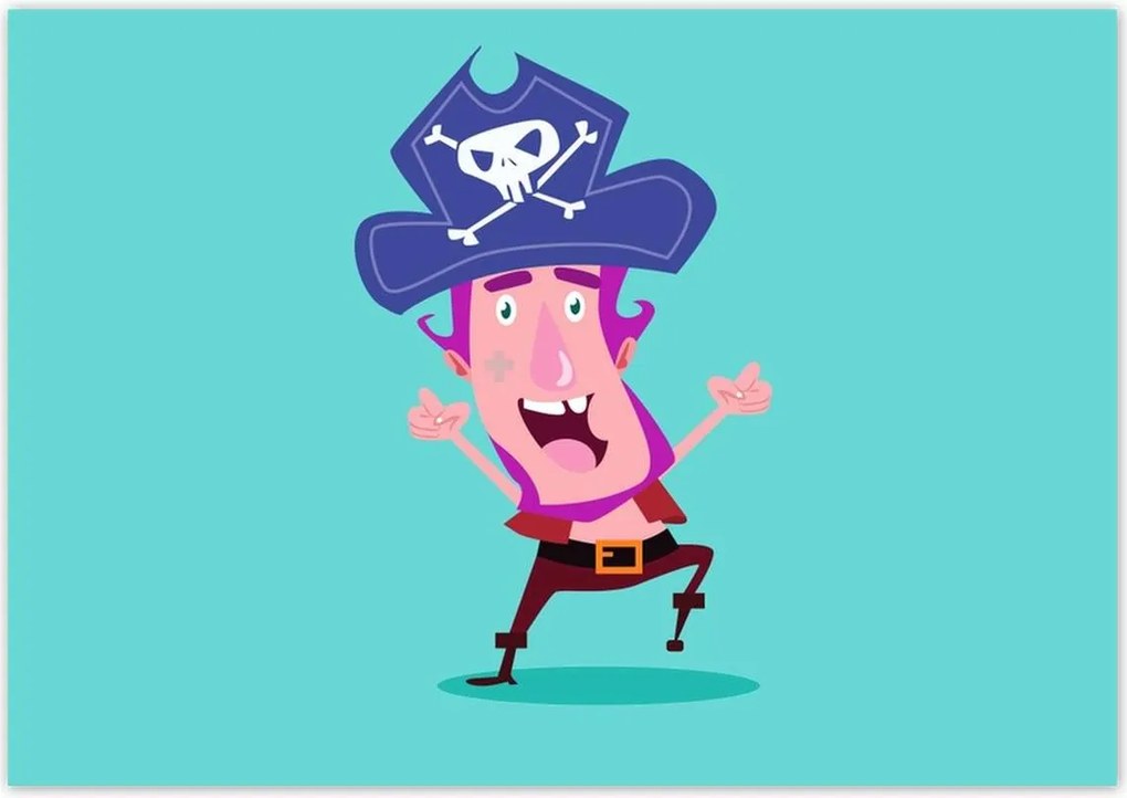 Poszterek 100x70 Vidám kalóz gyerekeknek