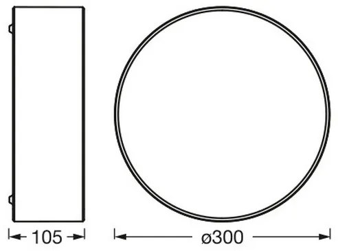 Osram - ORBIS PARIS mennyezeti lámpatest, 1x E27/25W/230V, átmérő 30 cm, barna