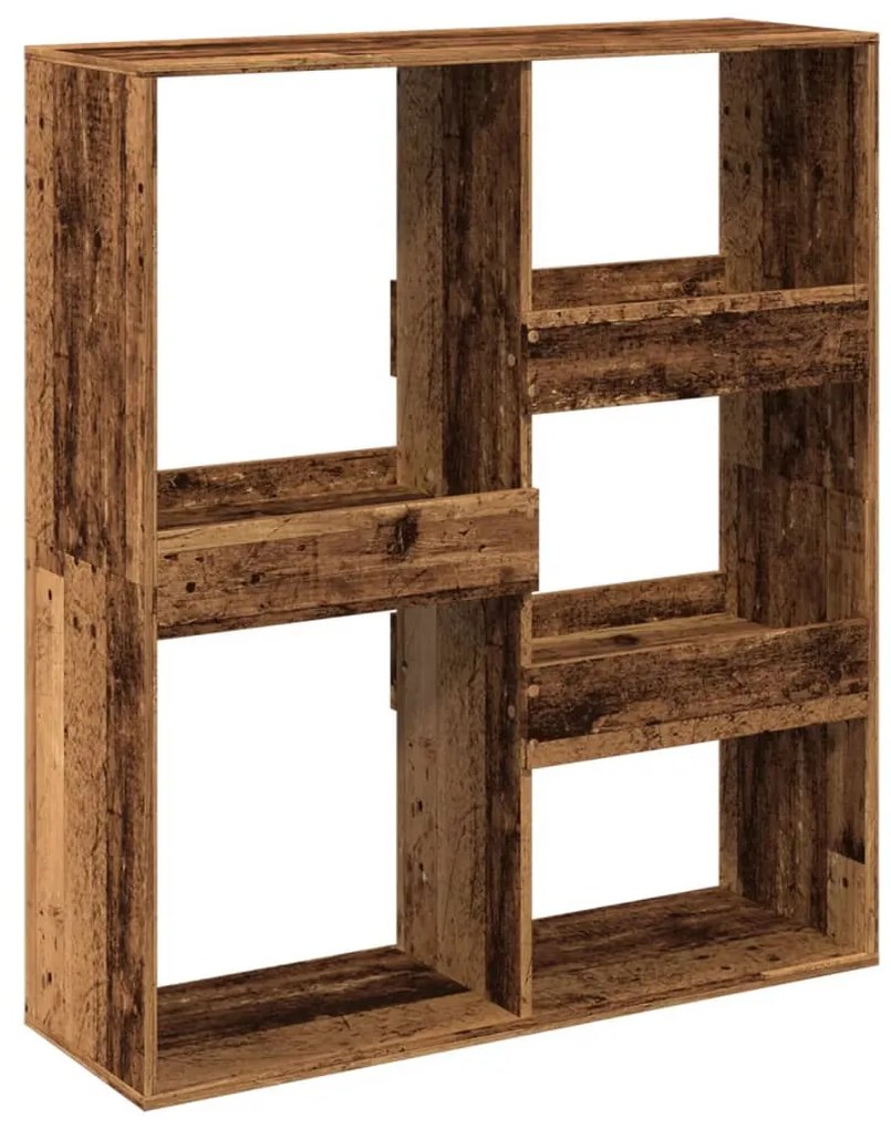 antik fa színű szerelt fa térelválasztó 100 x 33 x 115 cm